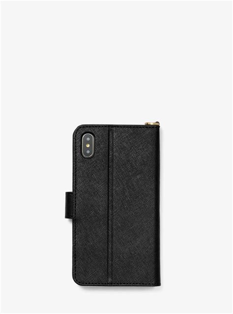 michael kors hoesje iphone xs max|Saffiano Leather Folio Case for iPhone X/XS .